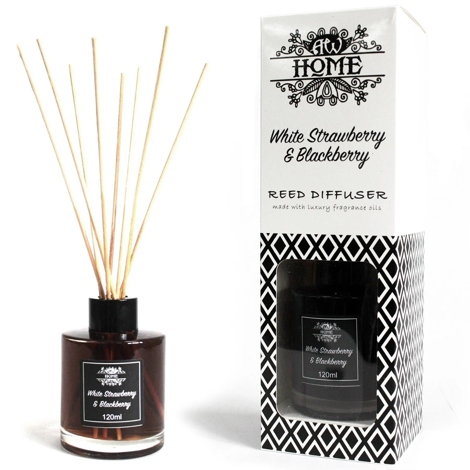 120ml Reed Diffuser - White Strawberry & Blackberry - Per case: 1 Piece