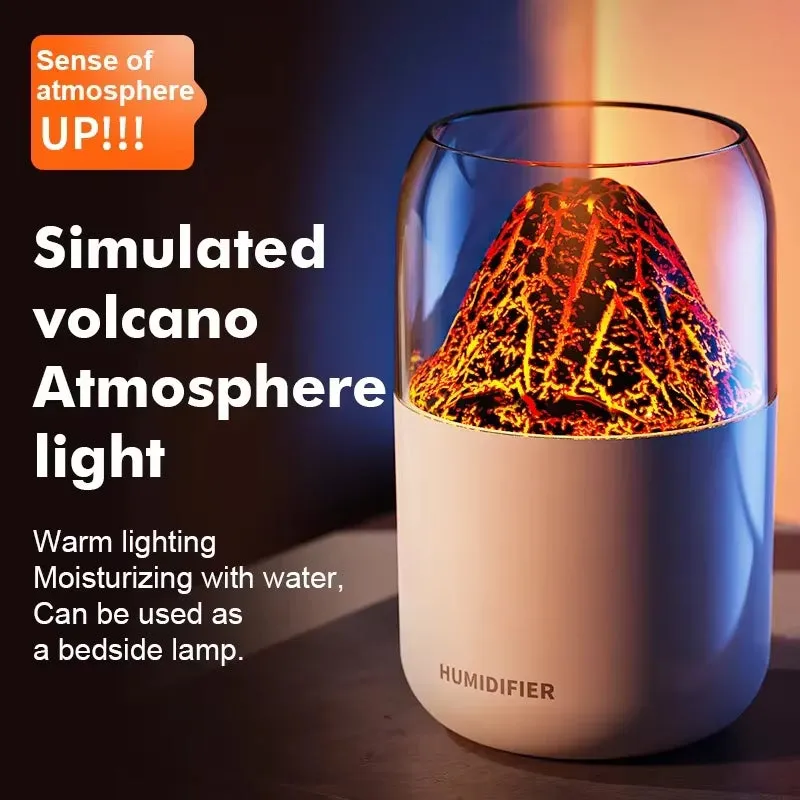 2023 Volcano Planet Humidifier Colorful 300Ml Home Bedroom Usb Essential Oil Diffuser Humidifier Desktop Silent Humidifiers