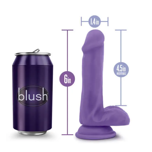 Au Naturel Bold Delight 6 inches Dildo Purple from Blush Novelties