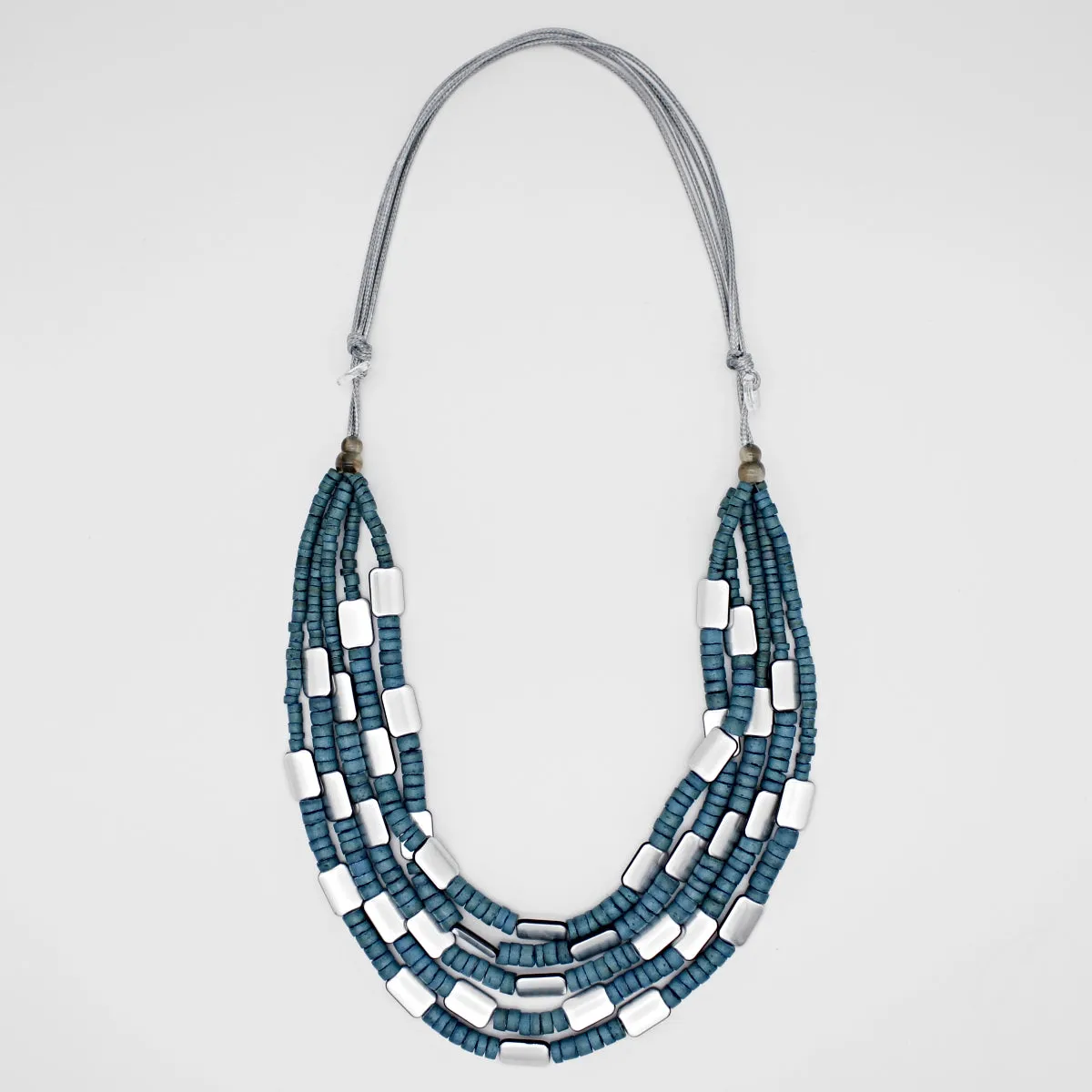 Blue Multi Strand Alyse Necklace