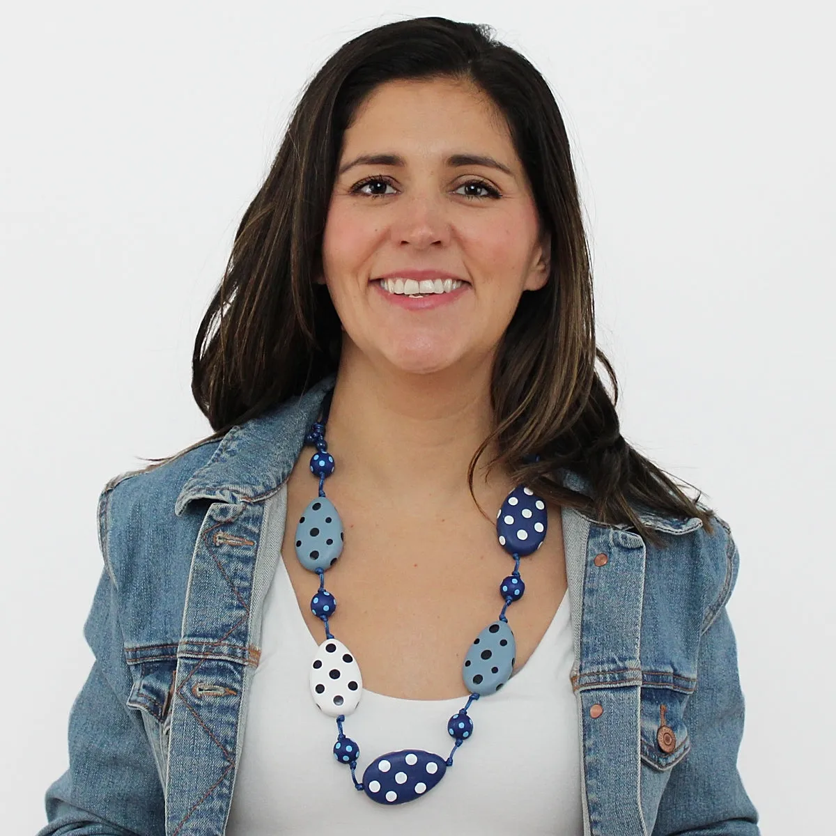 Blue Polka Dot Molly Necklace