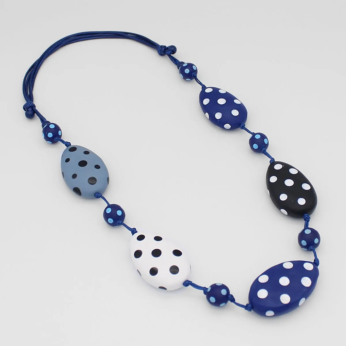 Blue Polka Dot Molly Necklace