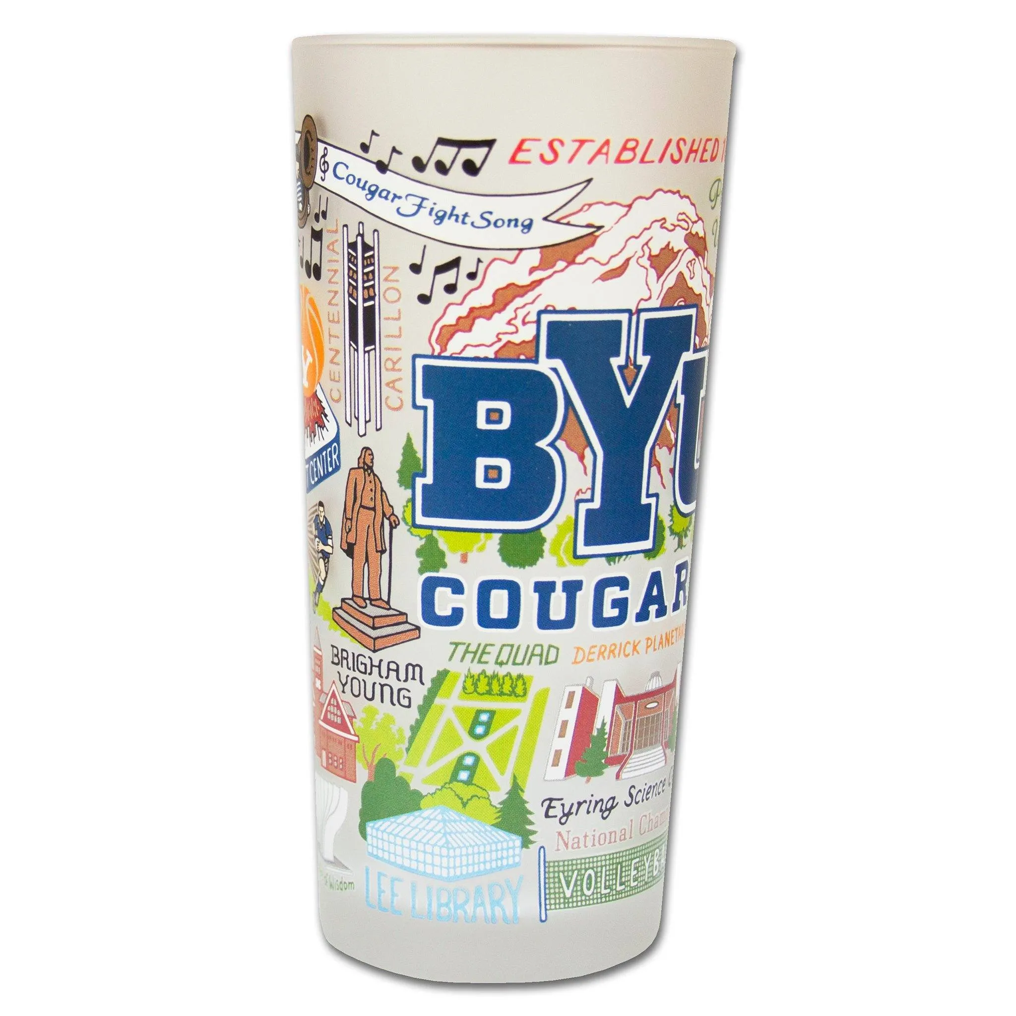 Brigham Young University (BYU) Collegiate Drinking Glass