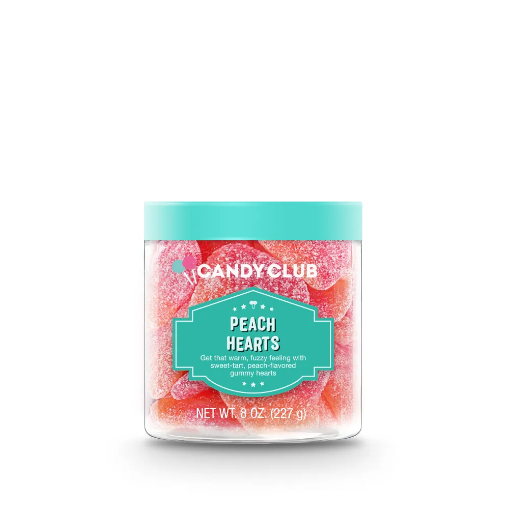 Candy Club Peach Hearts Gummies