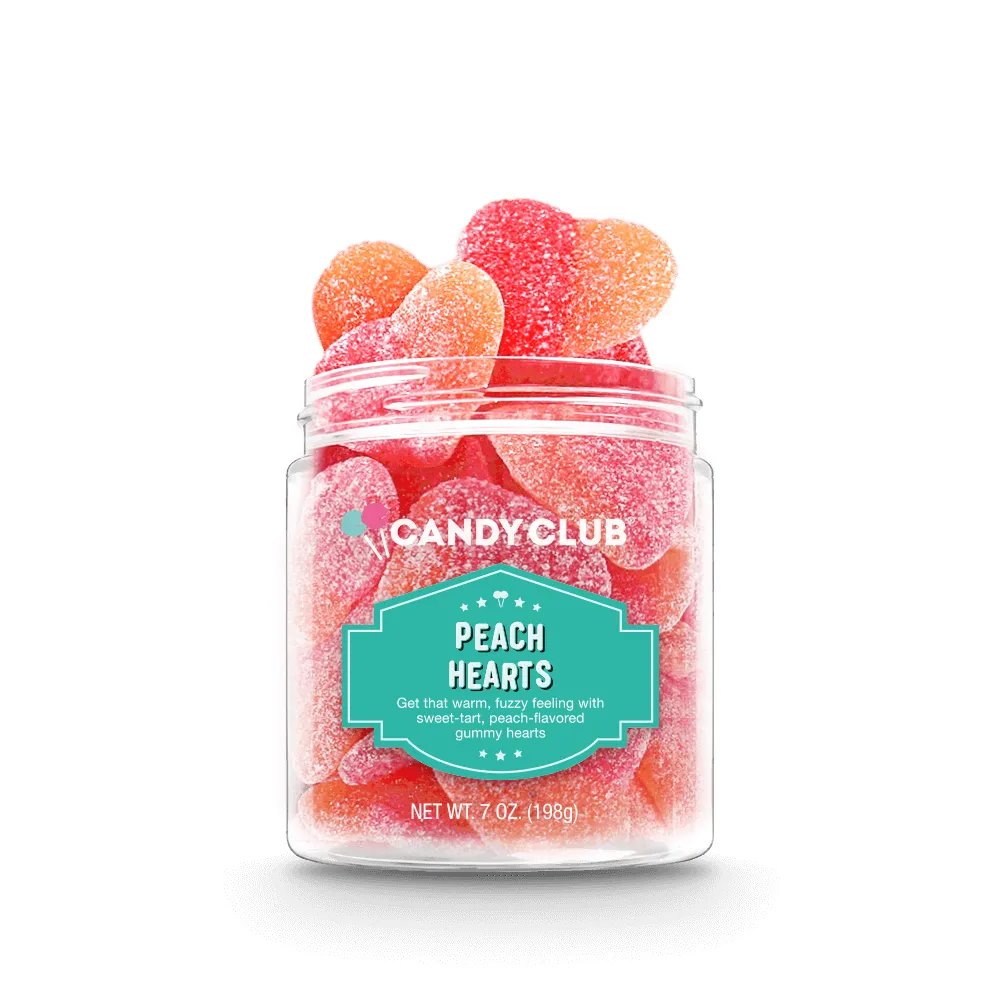 Candy Club Peach Hearts Gummies