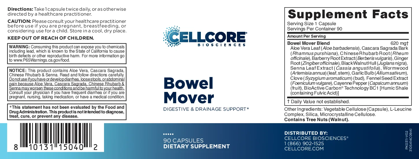 CELLCORE Bowel Mover 90 Capsules -Digestive & Drainage