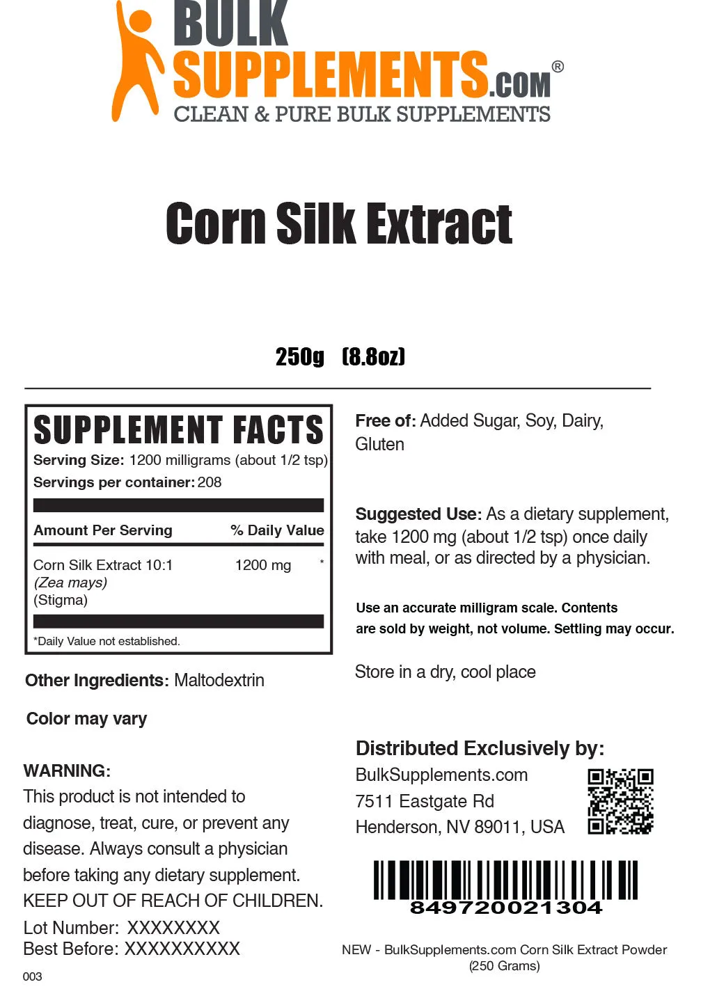 Corn Silk Extract Powder