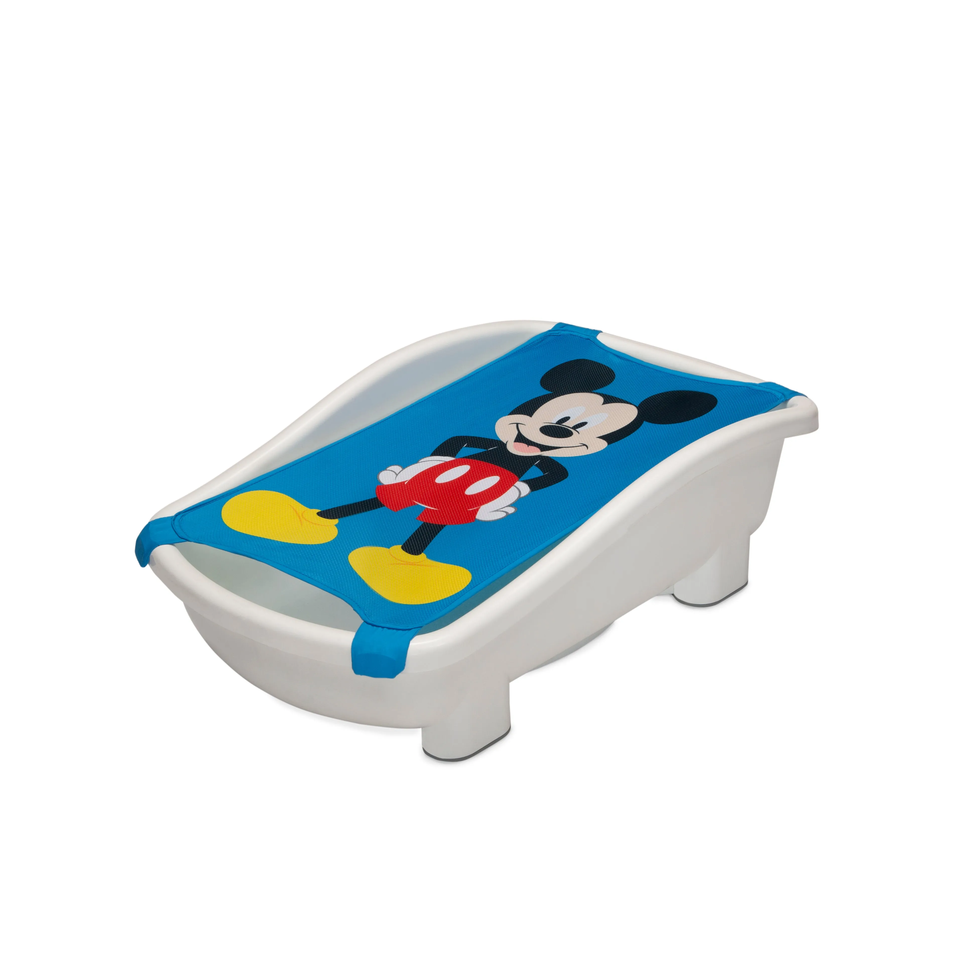 Disney Mickey Mouse My First Bubble Bath – 3-in-1 Newborn to Toddler Bathtub with Sling and Bubble Blower