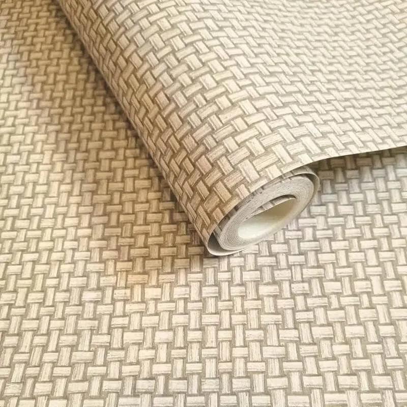 Holden Basket Weave Cream Wallpaper - 13580