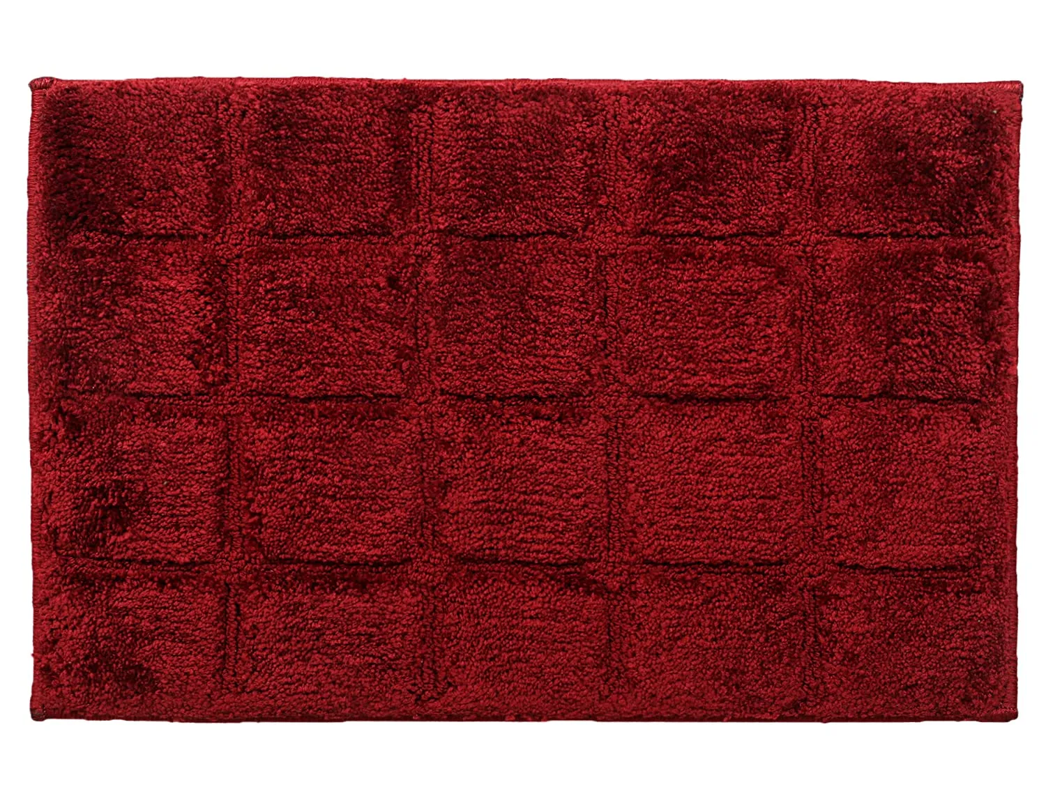 Kuber Industries Square Design Velvet Doormat (Maroon), Standard (HS39KUBMART022194)