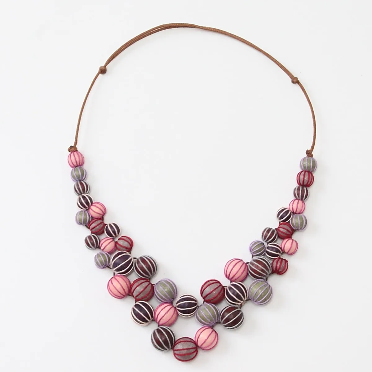 Merlot Beaded Olivia Necklace