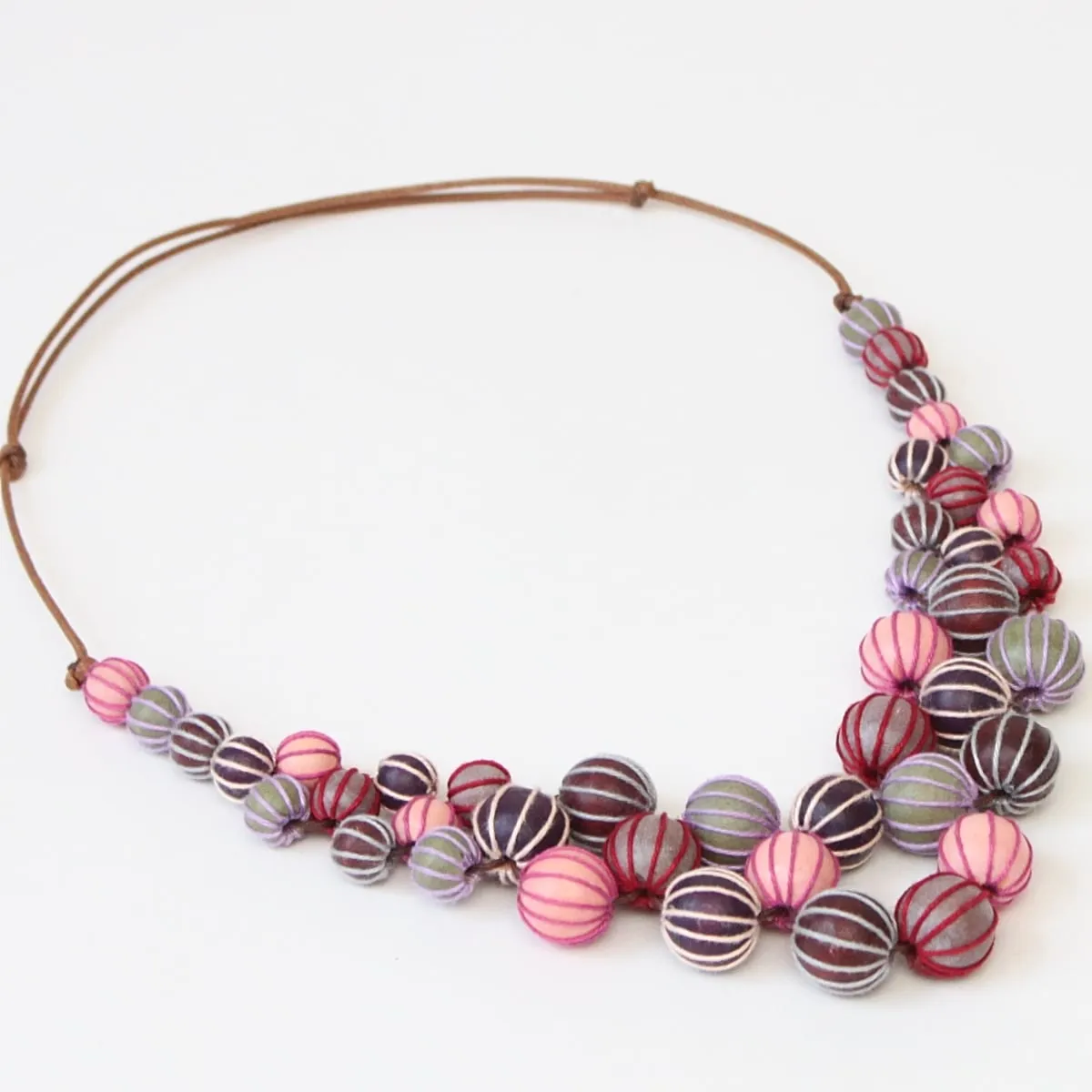 Merlot Beaded Olivia Necklace