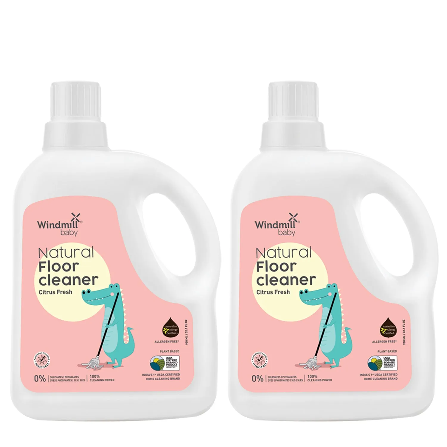 Natural Floor Cleaner Citrus Fresh - Pack of 2