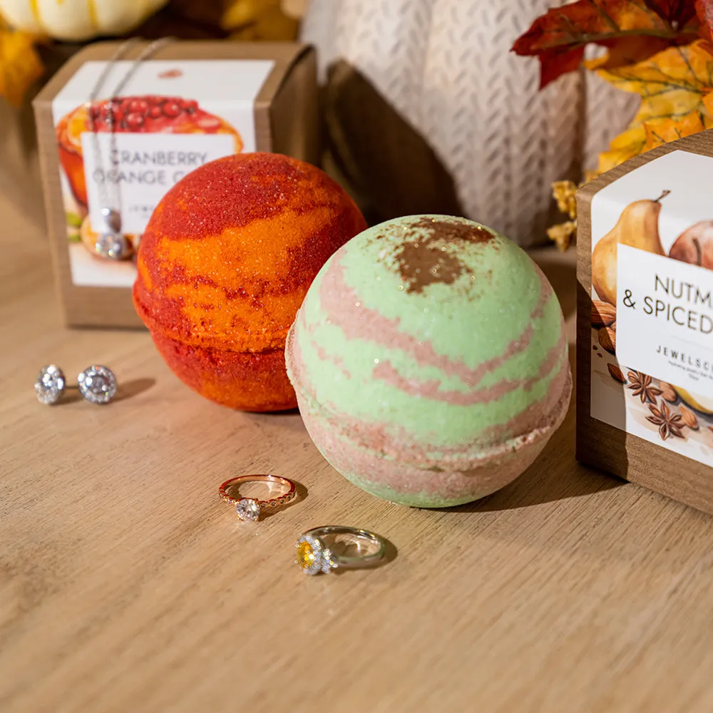 Nutmeg & Spiced Pear 10oz Jewelry Bath Bomb