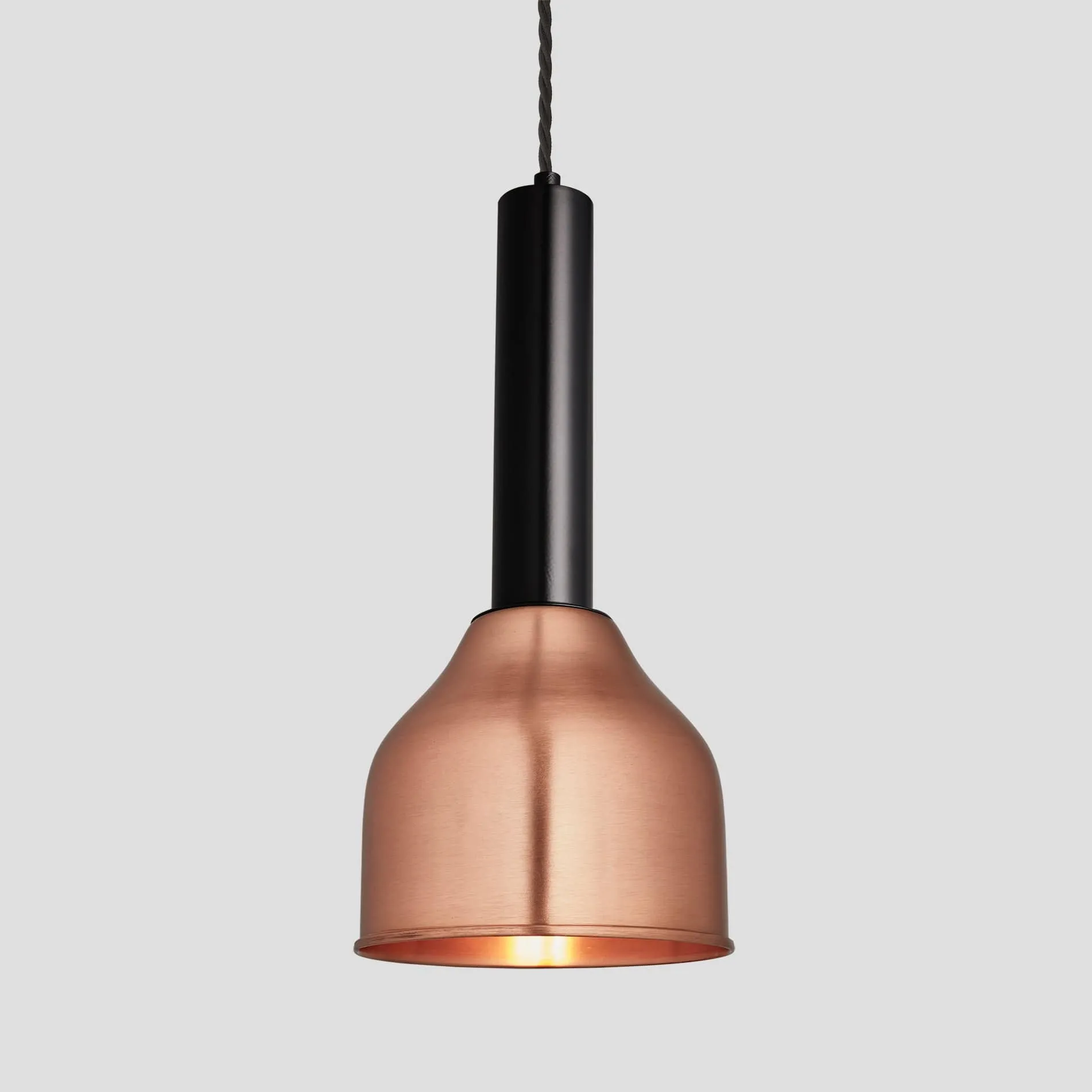 Sleek Cylinder Cone Pendant Light - 7 Inch - Copper