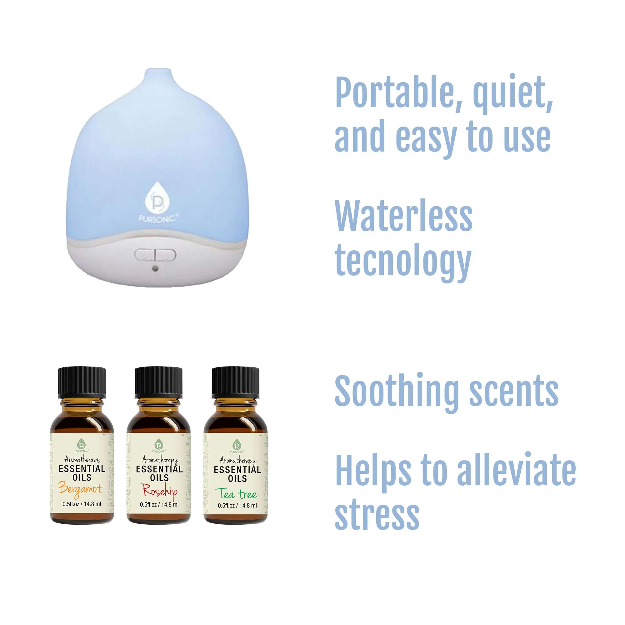 USB & Battery Operated Waterless Aroma Diffuser   Aromatherapy Essential Oils